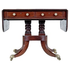 19th century early Victorian mahogany sofa table