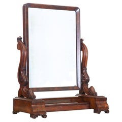 19th Century Early Victorian Mahogany Vanity Mirror