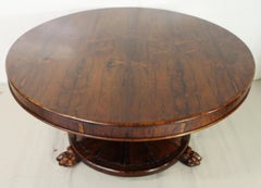 19th Century Early Victorian Round Rosewood Loo Table