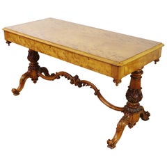 19th Century Early Victorian Satinwood Library Table