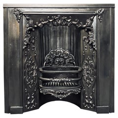 19th Century Early Victorian Scottish Cast Iron Fireplace Insert.