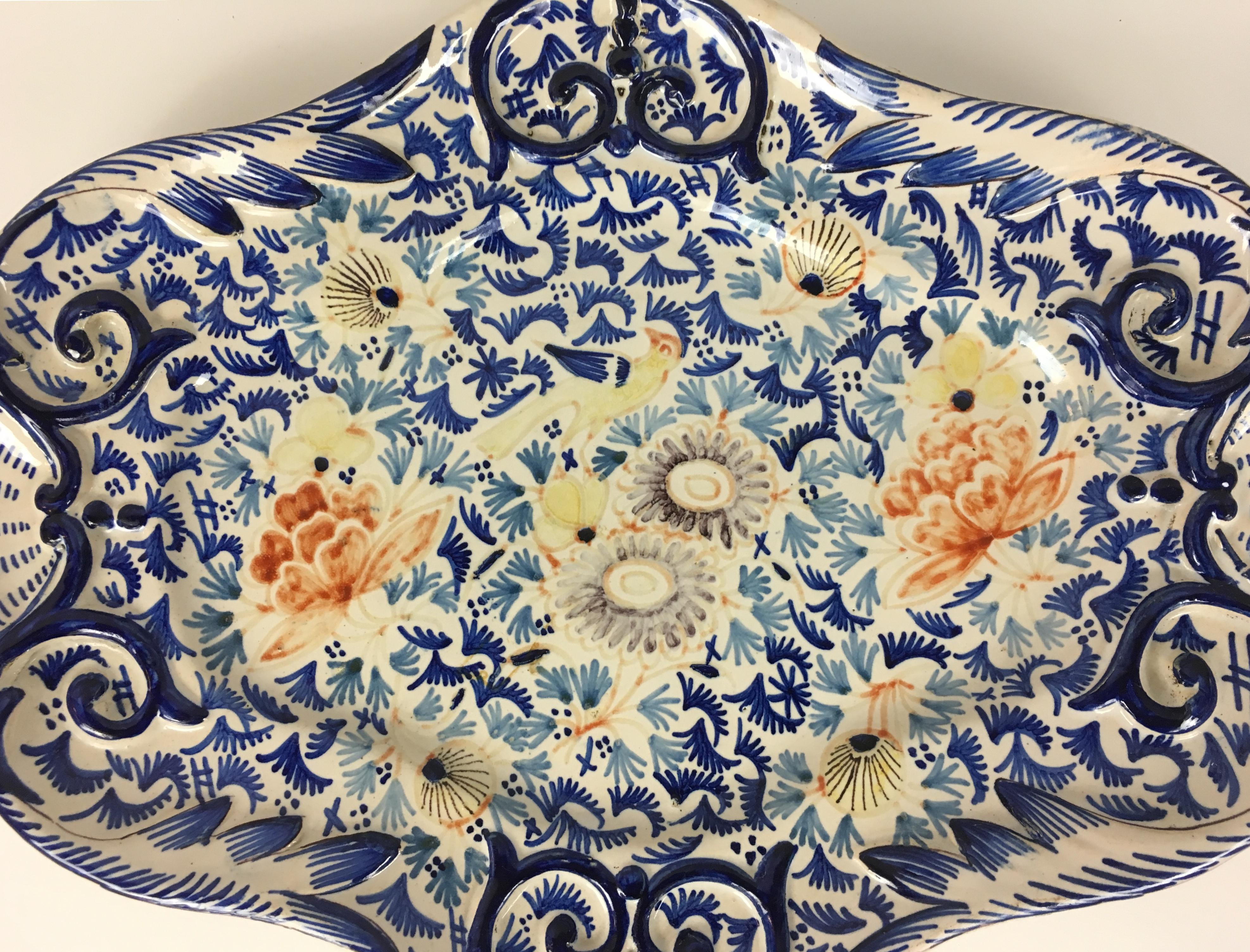 French 19th Century Earthenware Platter from Roeun France