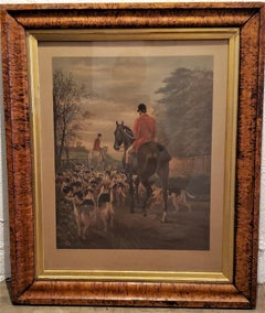 19th Century EAS Douglas Hunt Scene Aquatint Engraving