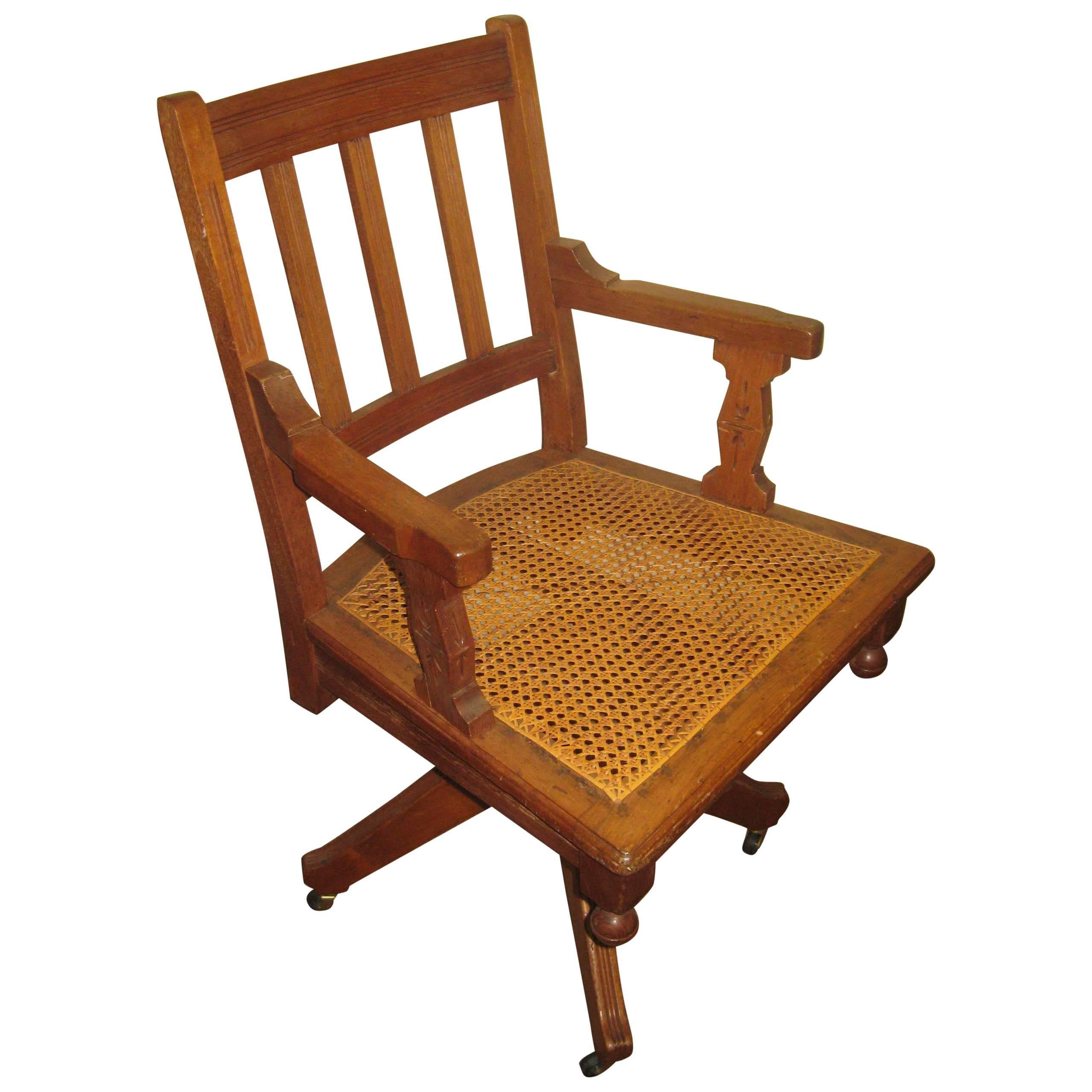 19th century Eastlake Banker's Swivel Chair