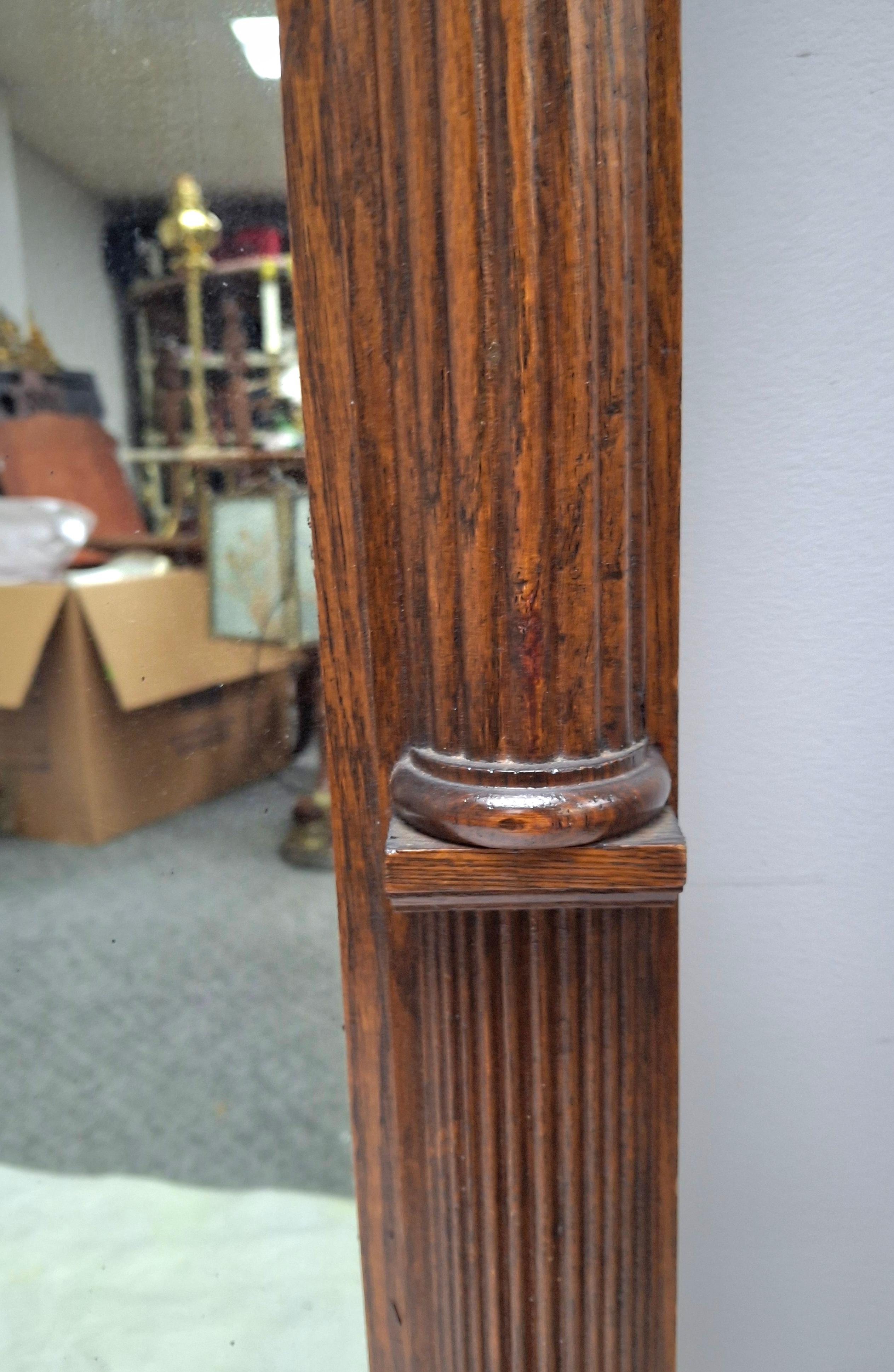19th Century Eastlake Carved Oak Wall Mirror en vente 1