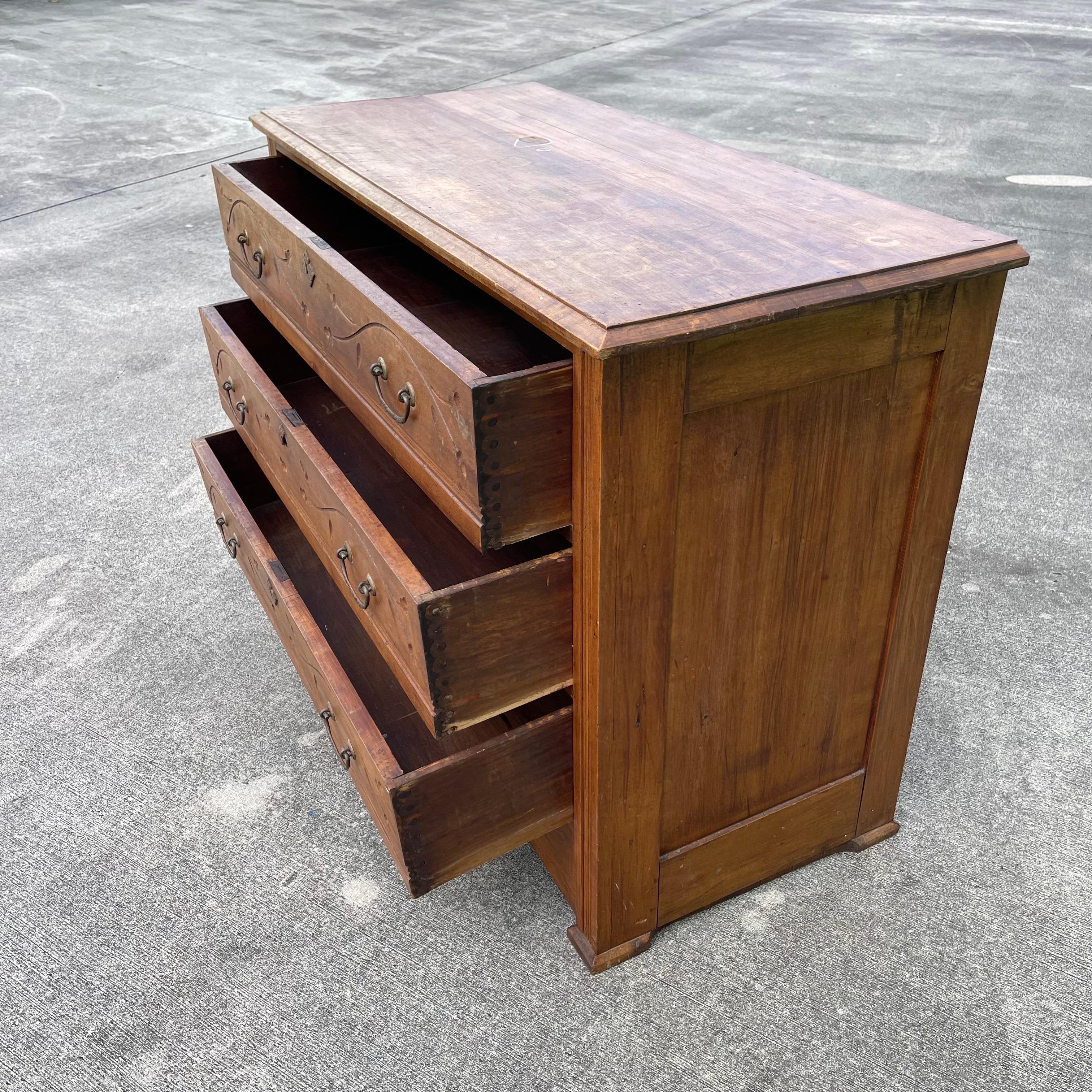 19th Century Eastlake Victorian Carved Wood Dresser Chest of Drawers For Sale 11