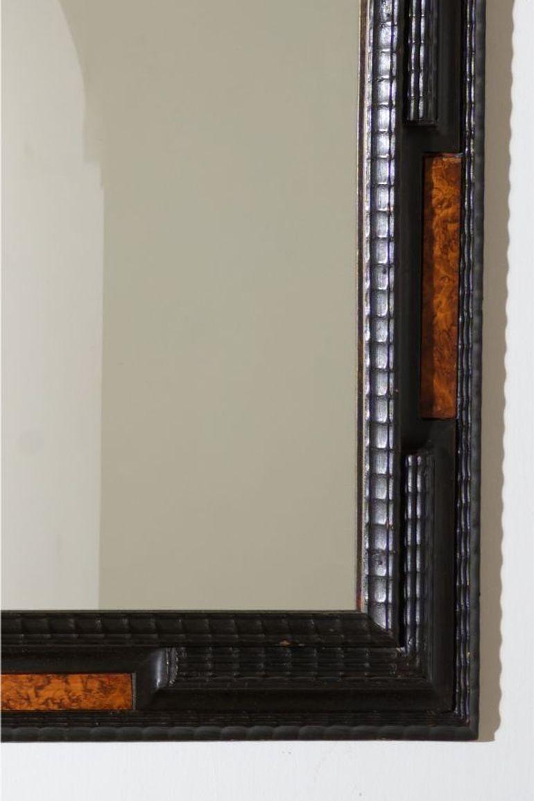 19th century Ebonised and Faux tortoiseshell Italian mirror - 2 In Excellent Condition For Sale In Malton, GB