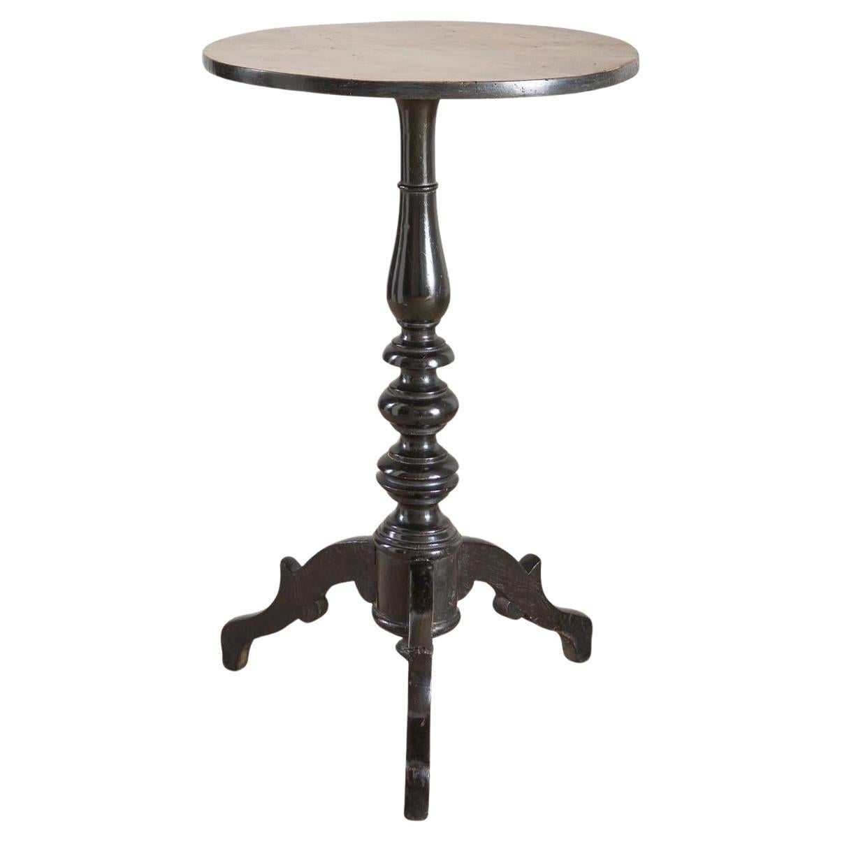 19th century Ebonised and painted masonic table For Sale