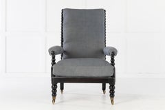 19th Century Ebonised Bobbin Armchair