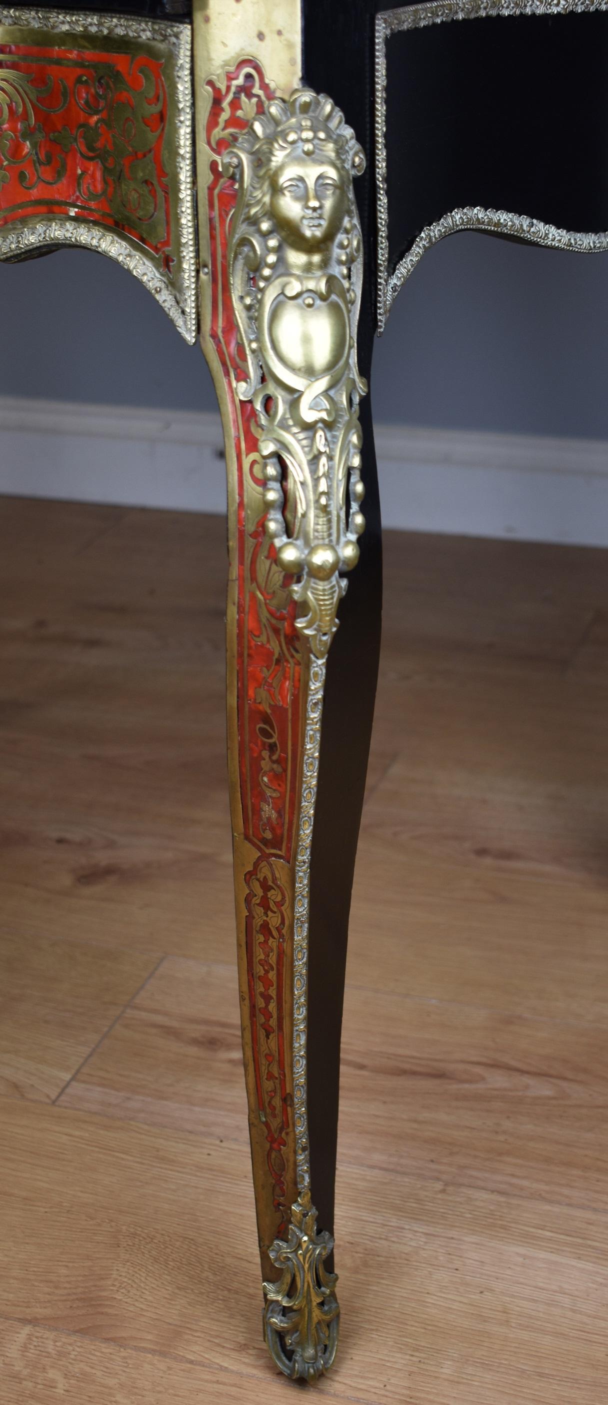 Boulle Bonheur Du Jour ebanizzato del XIX secolo in vendita 5