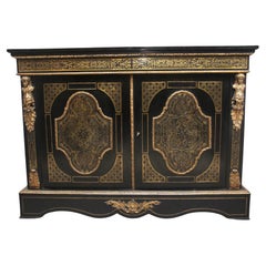 19th Century ebonised boulle cabinet