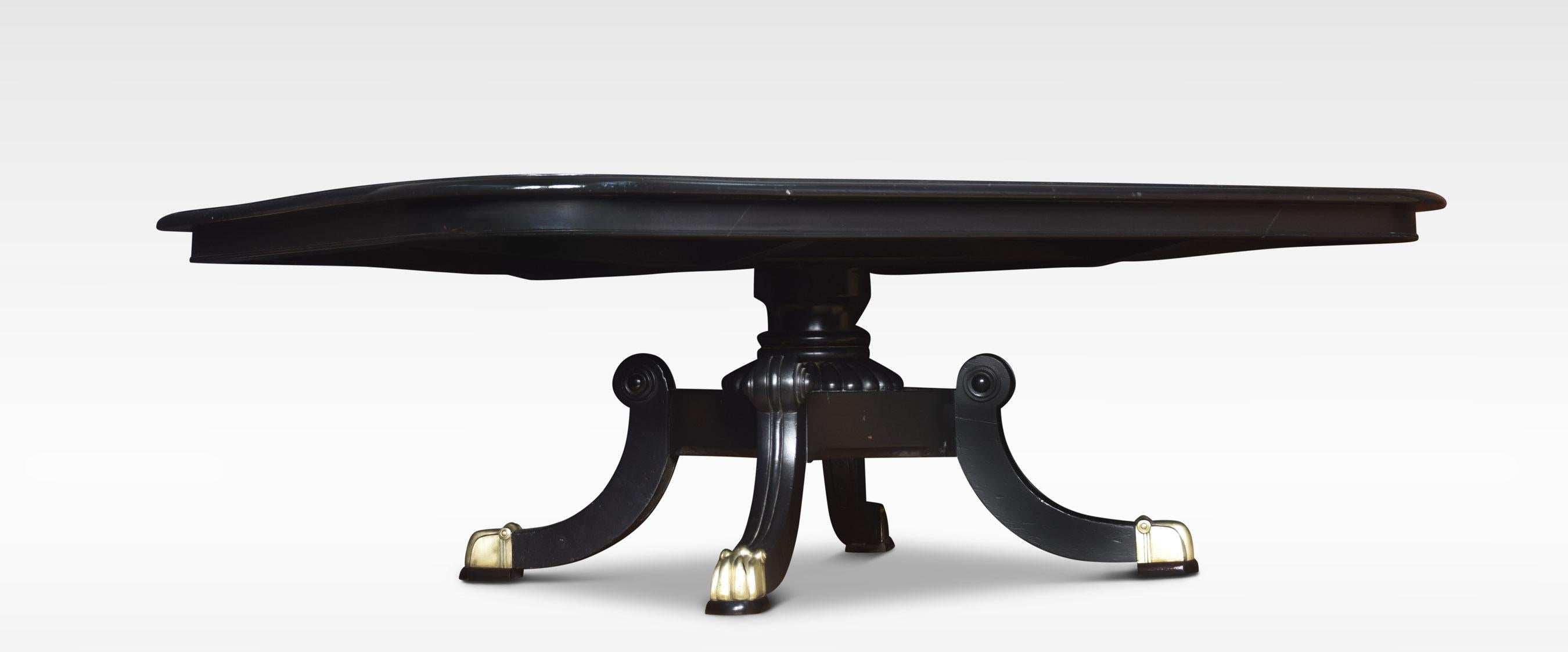 20th Century 19th Century Ebonized Coffee Table