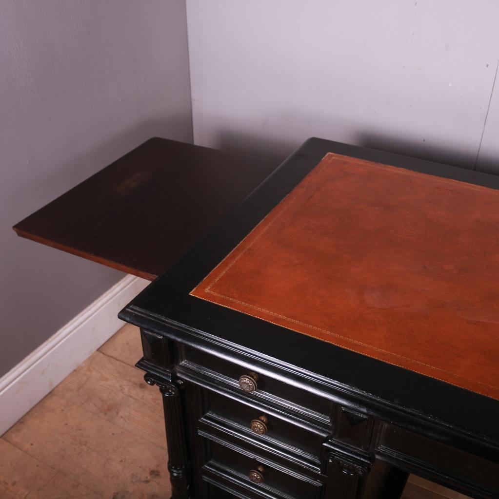 19th Century Ebonised Desk For Sale 1