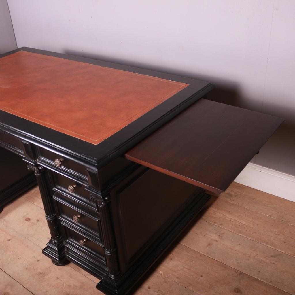 19th Century Ebonised Desk For Sale 2