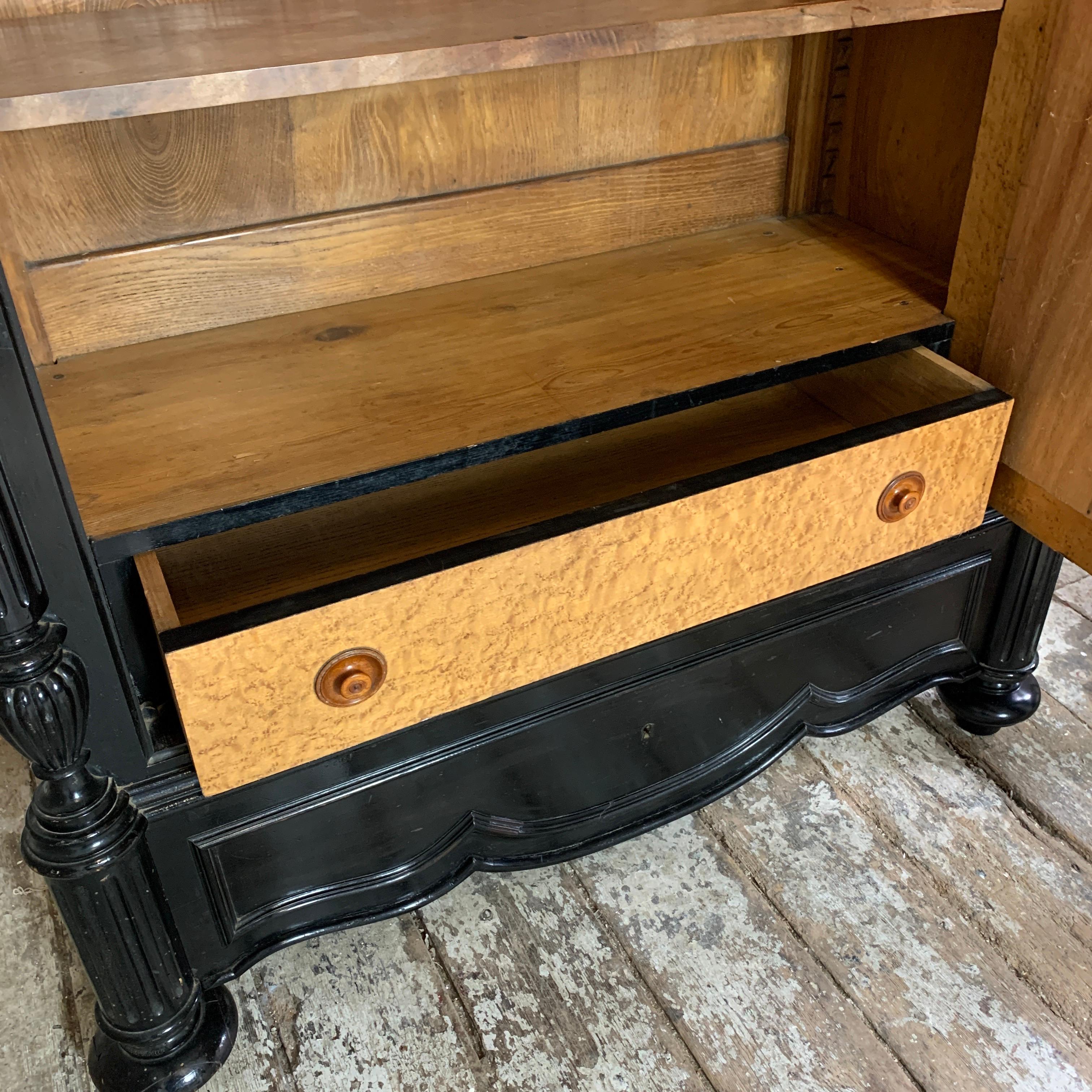 19th Century Ebonised French Gothic Armoire 1