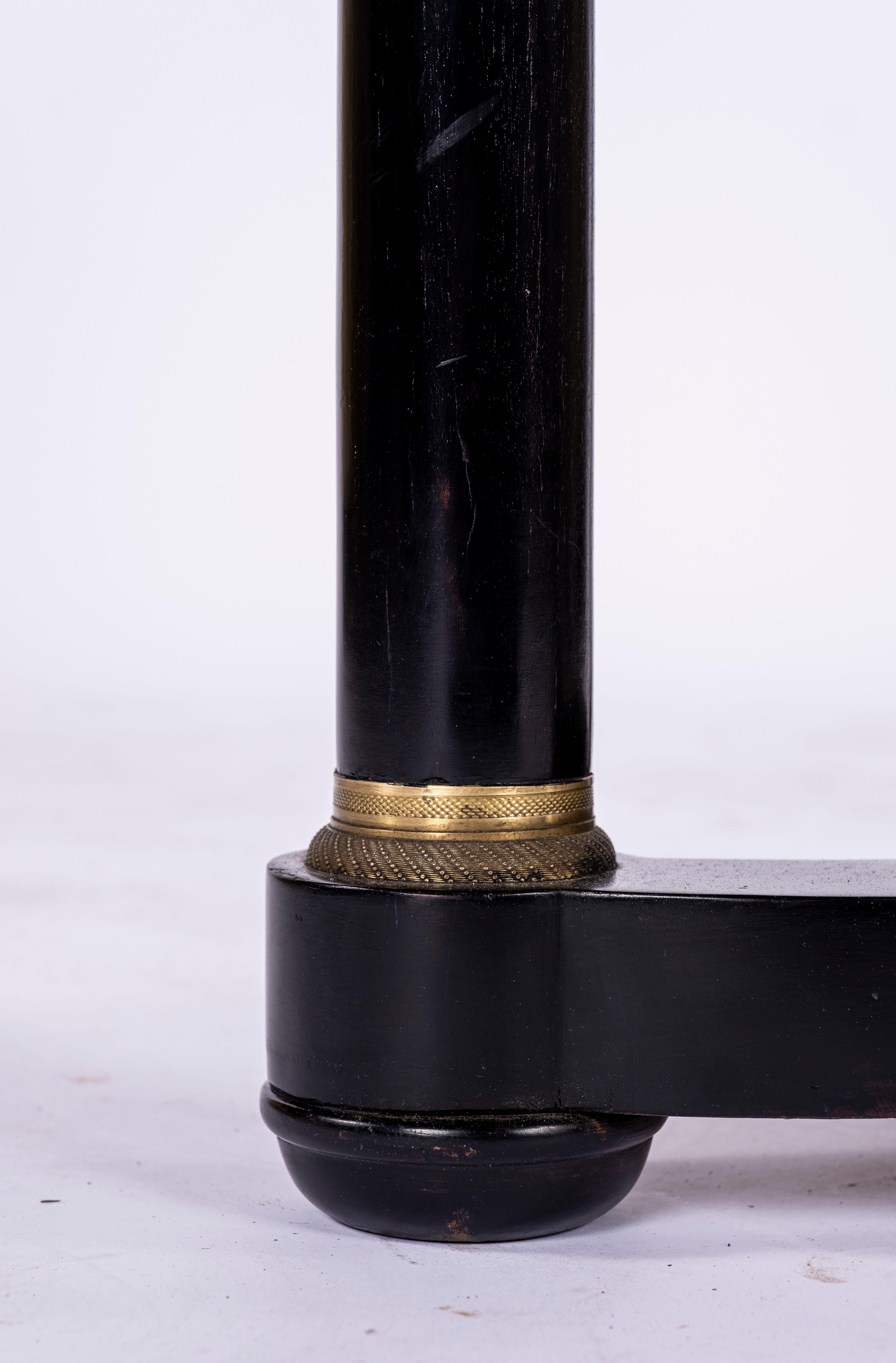 19th Century Ebonised Gueridon with Marble Top 6