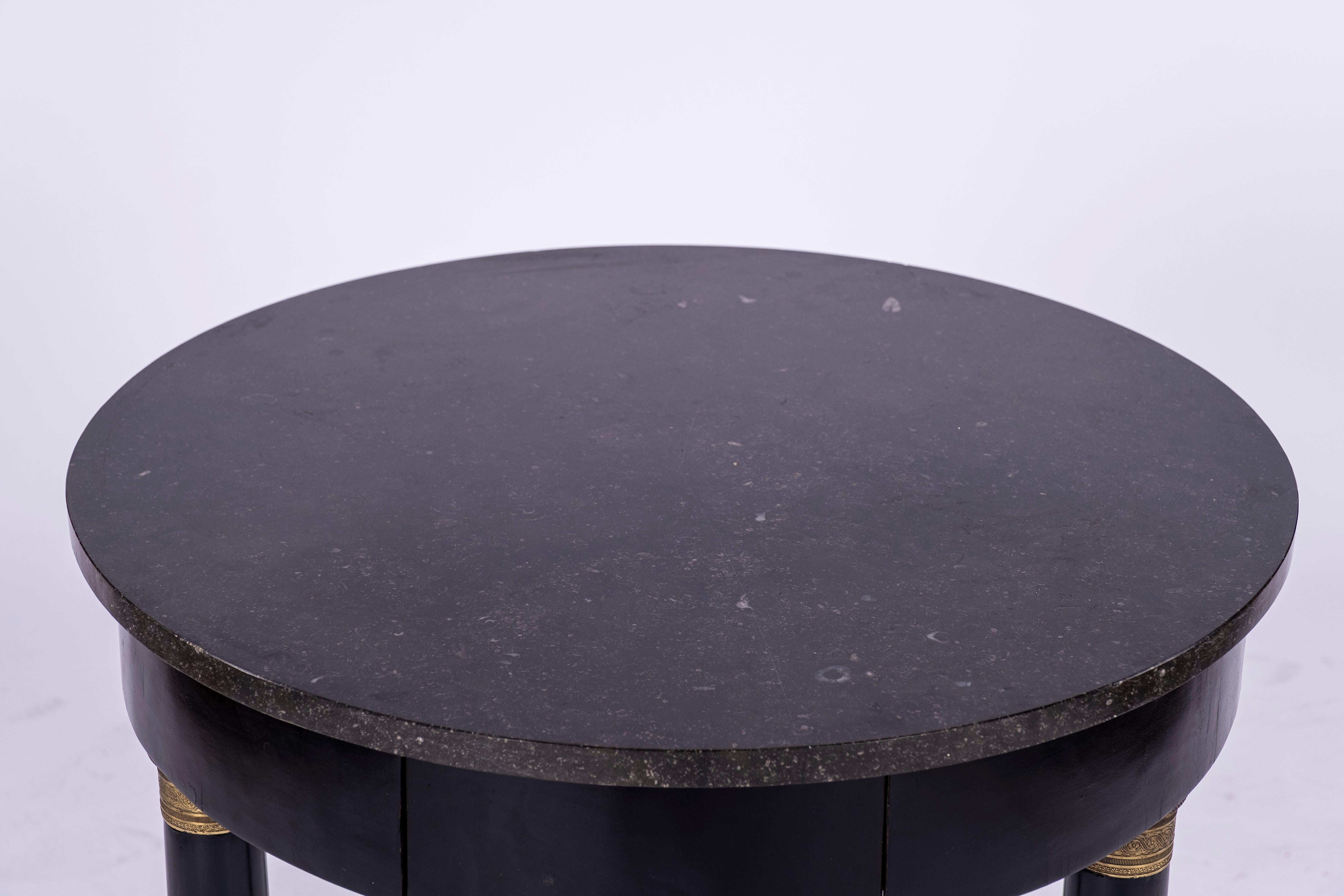 19th Century Ebonised Gueridon with Marble Top 3