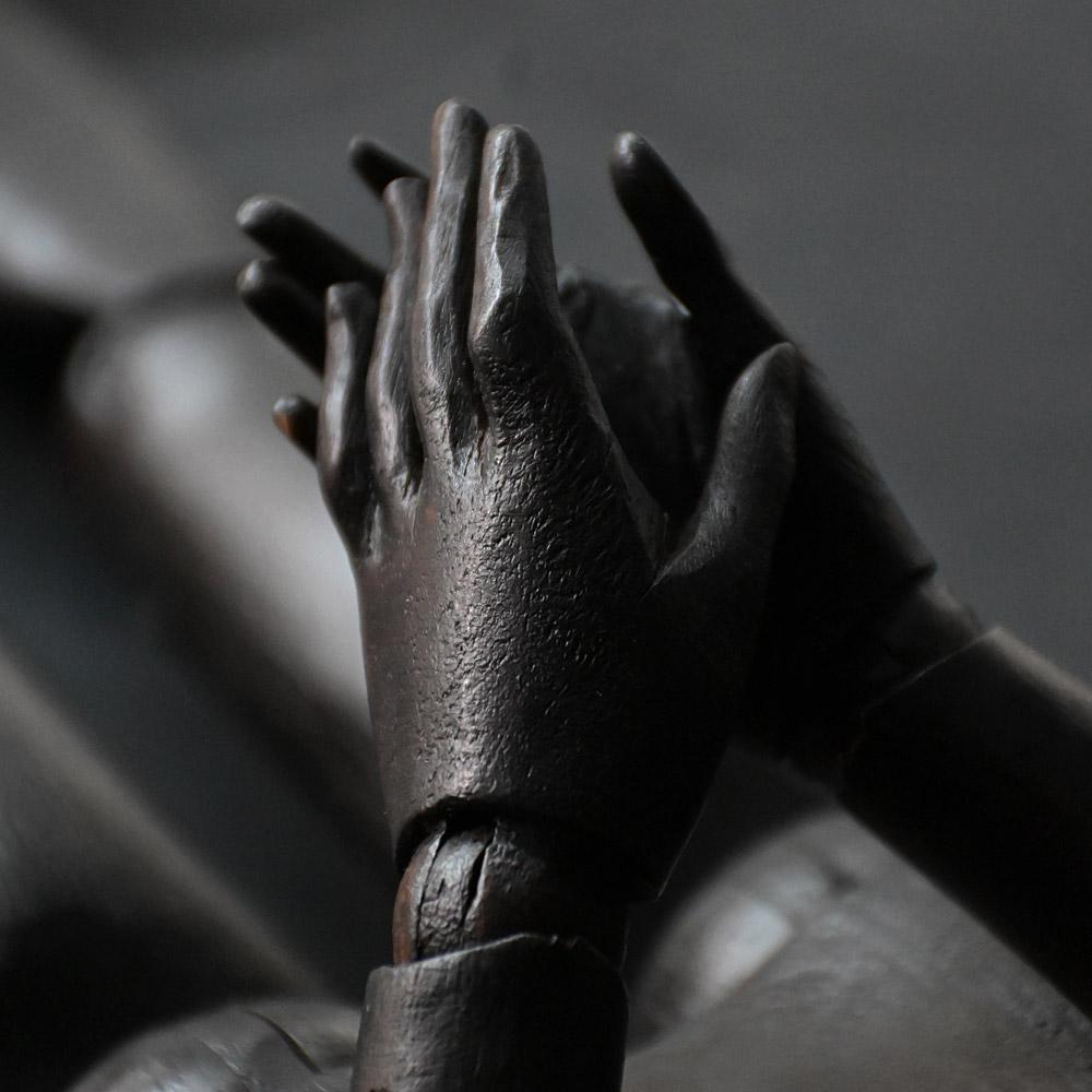 19th century ebonised large-scale artists layfigure in vendita 2