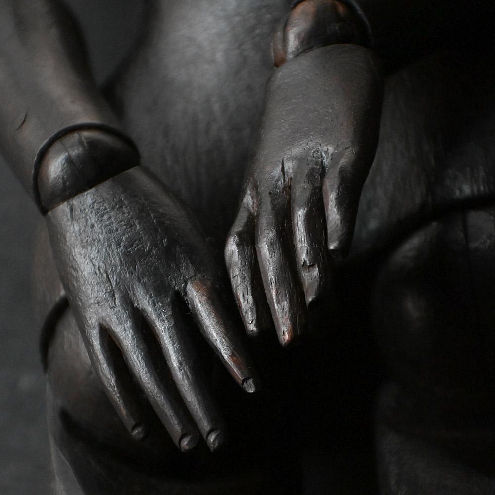 19th century ebonised large-scale artists layfigure in vendita 4