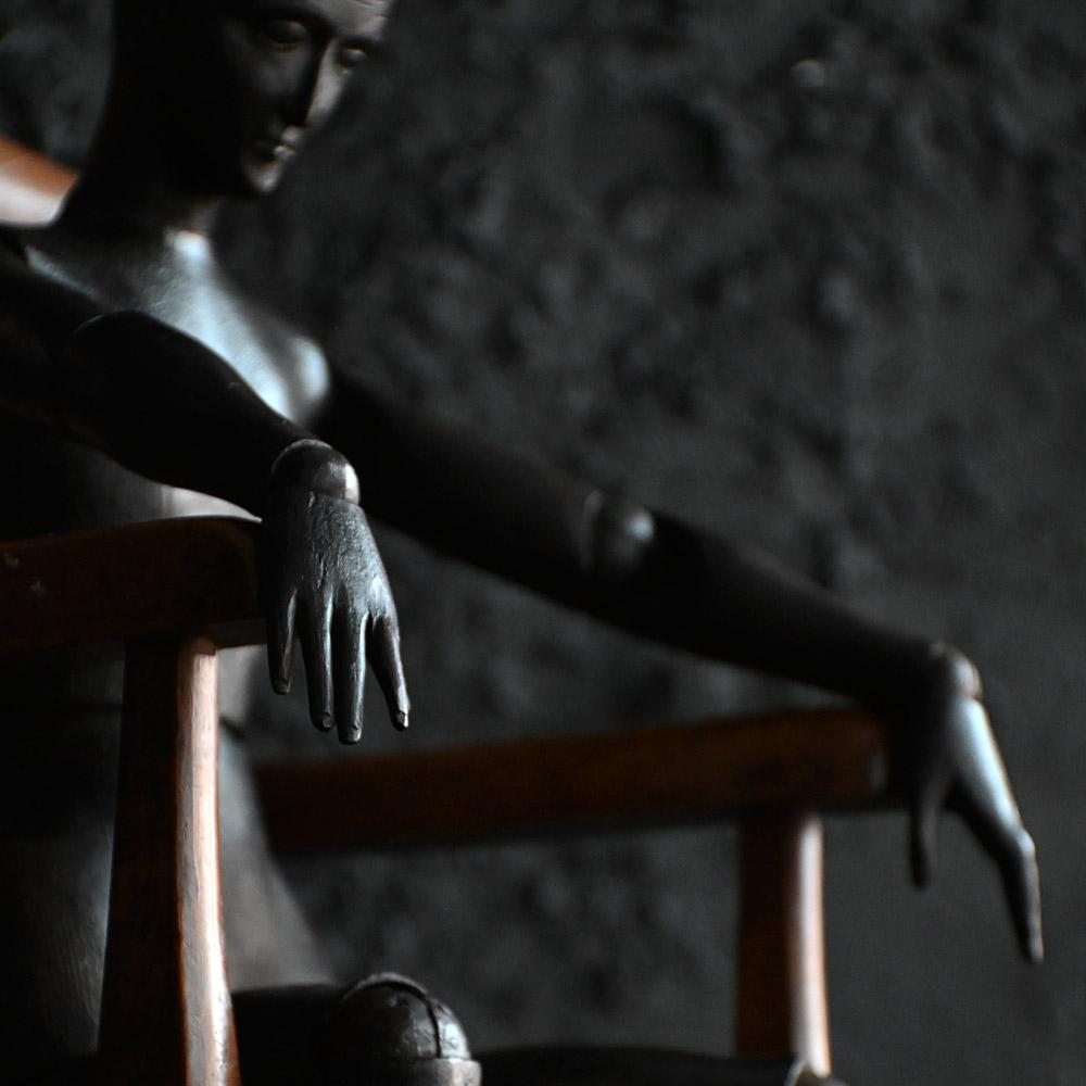 Vittoriano 19th century ebonised large-scale artists layfigure in vendita