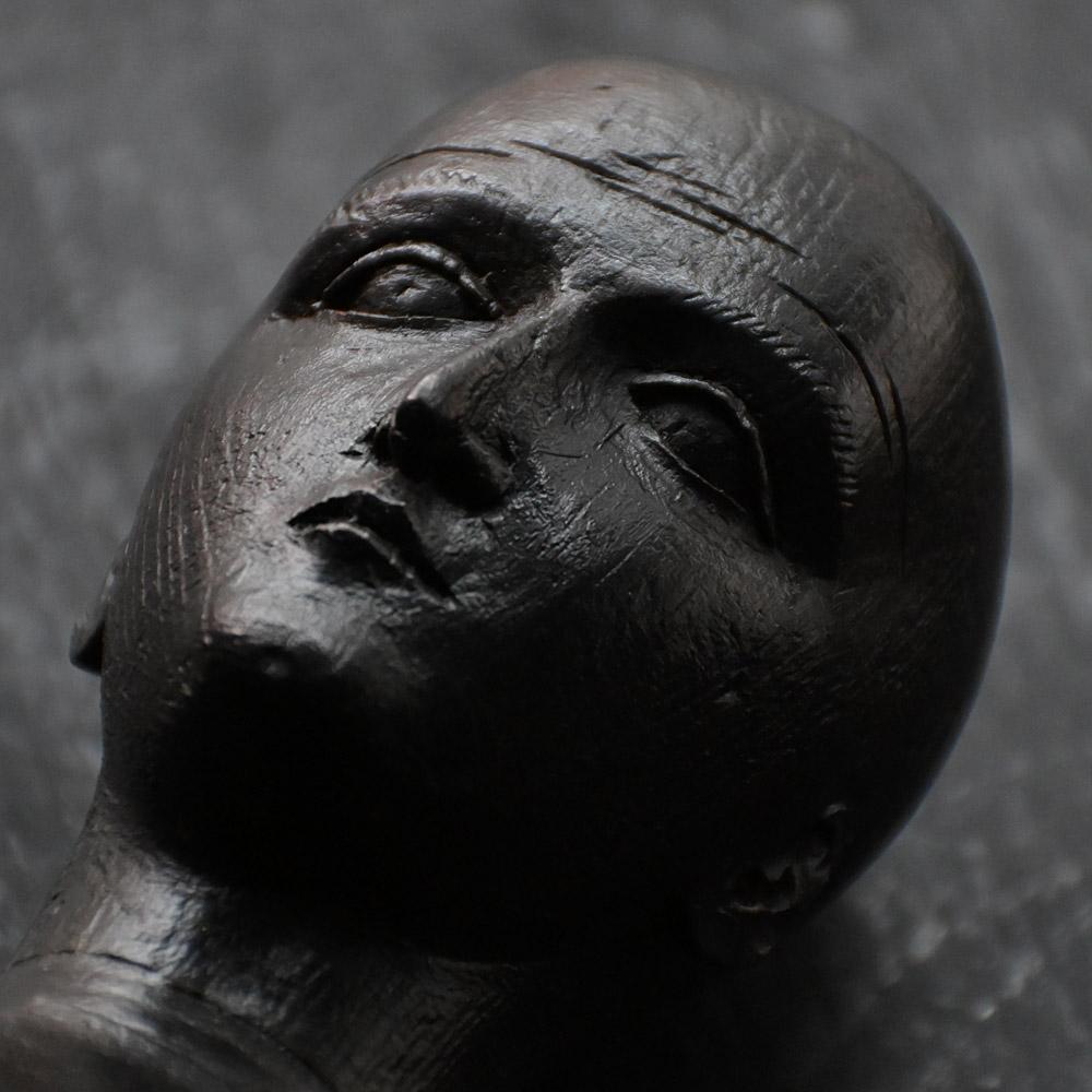 Intagliato a mano 19th century ebonised large-scale artists layfigure in vendita