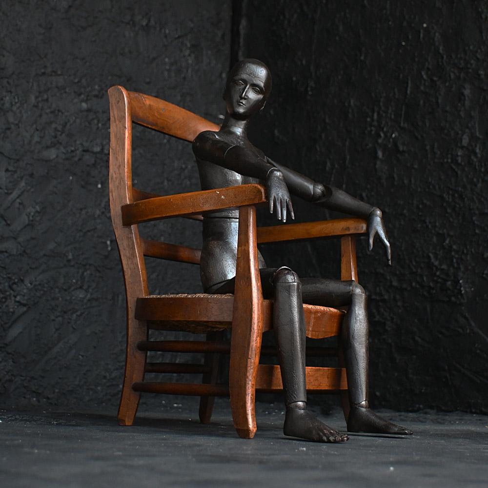 19th century ebonised large-scale artists layfigure In condizioni buone in vendita a London, GB