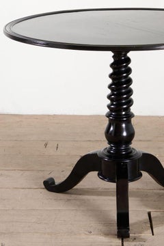 19th Century Ebonised tilt top table