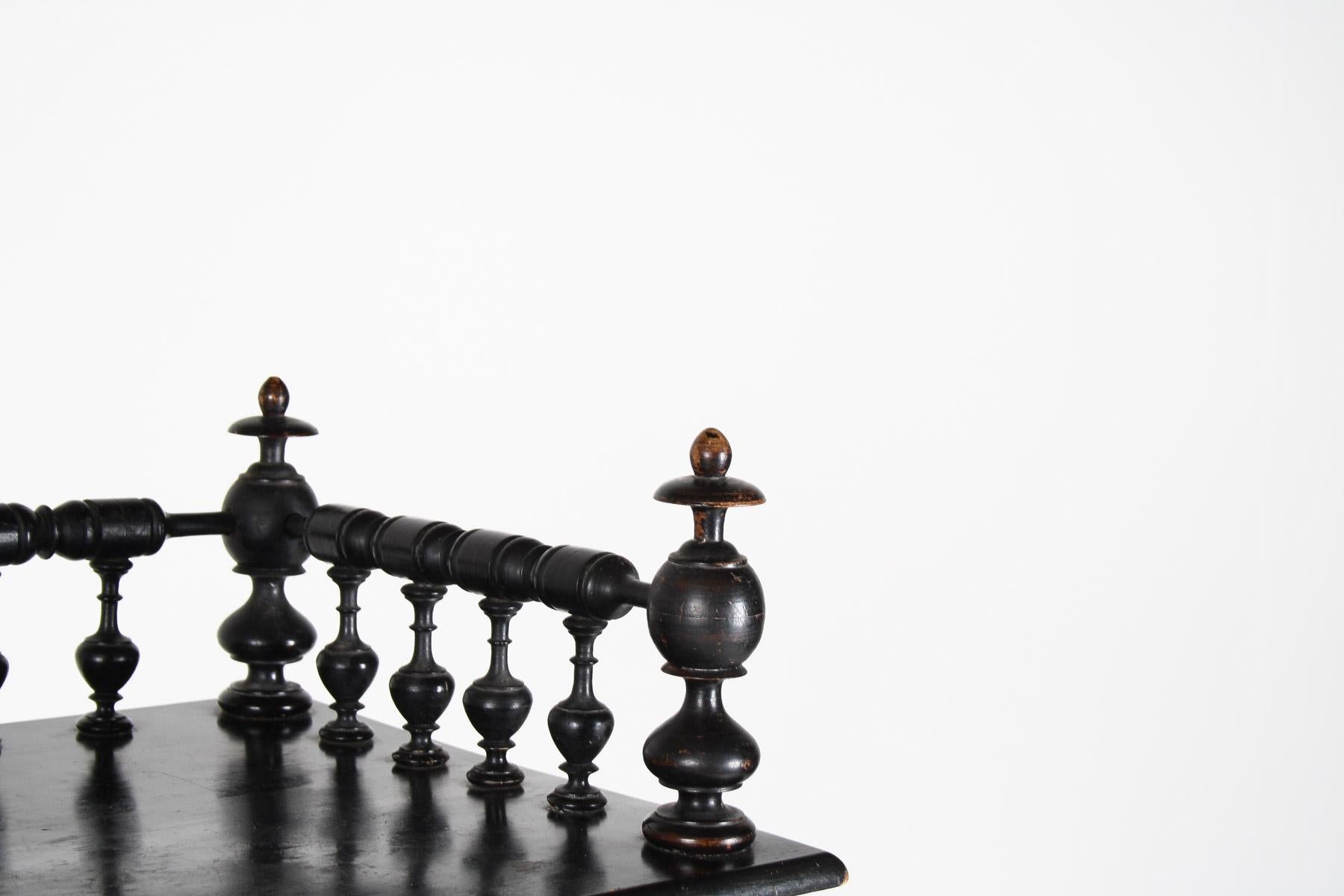 19th Century Ebonised Whatnot Etagere Shelf Unit with Gallery Top, English For Sale 9