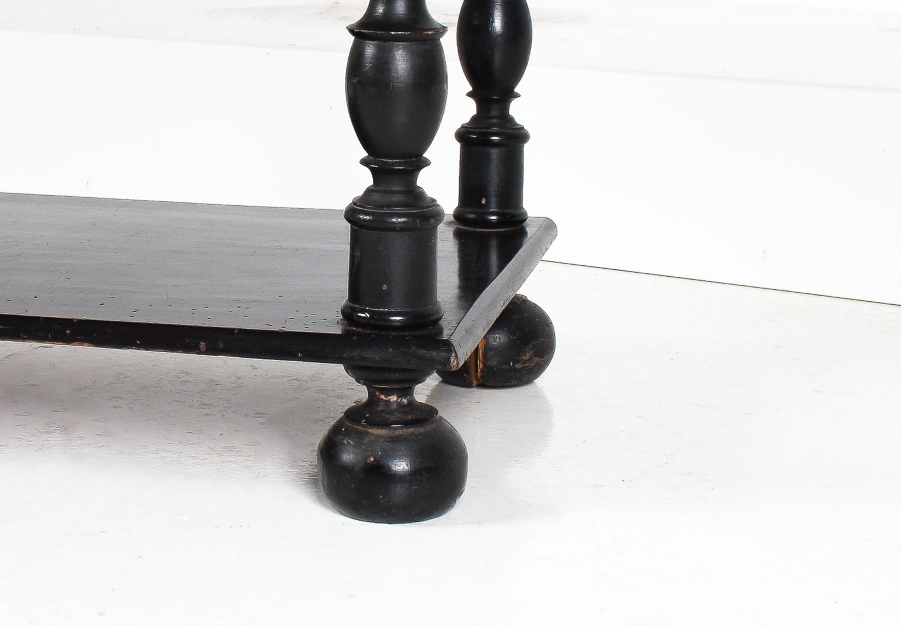 19th Century Ebonised Whatnot Etagere Shelf Unit with Gallery Top, English For Sale 2