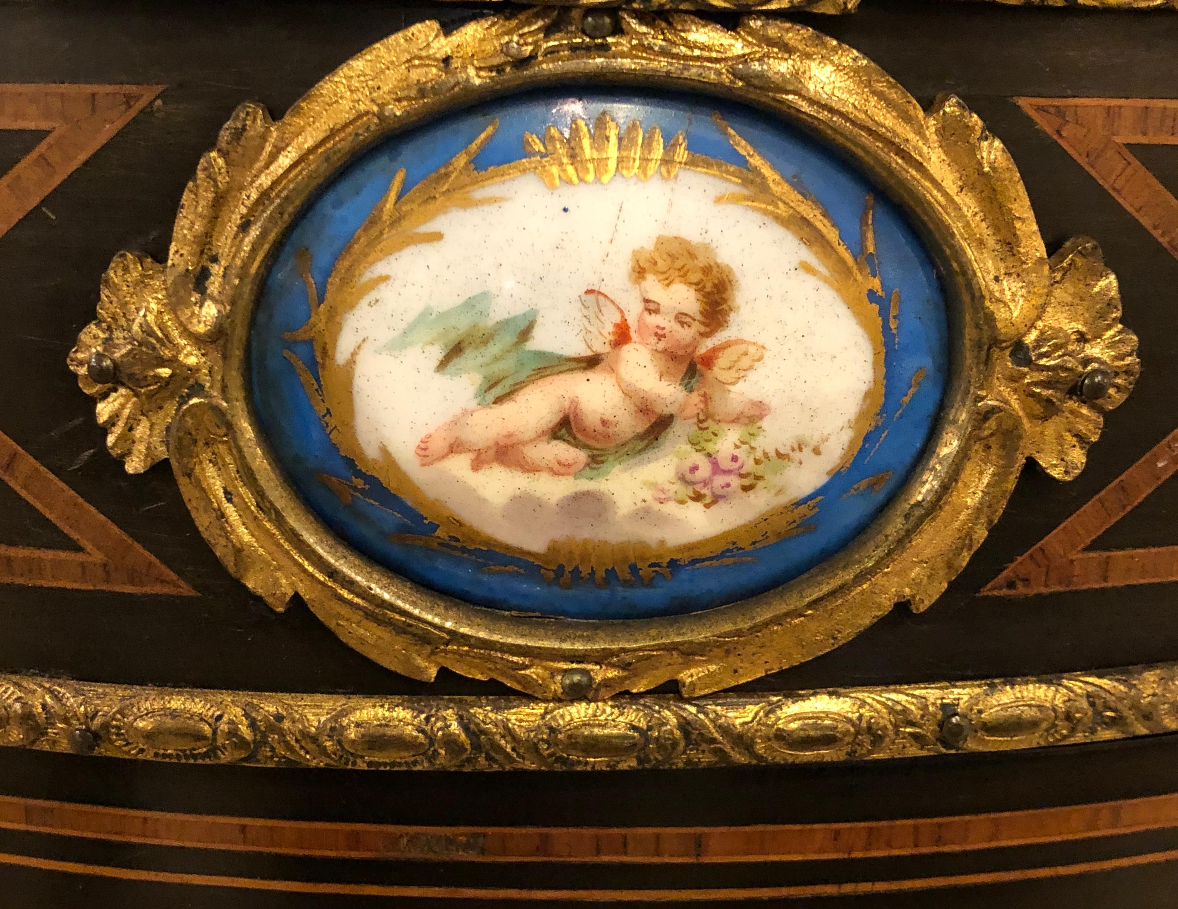 19th Century Ebonized Bronze Mounted Sideboard with Sevres Plaques 5