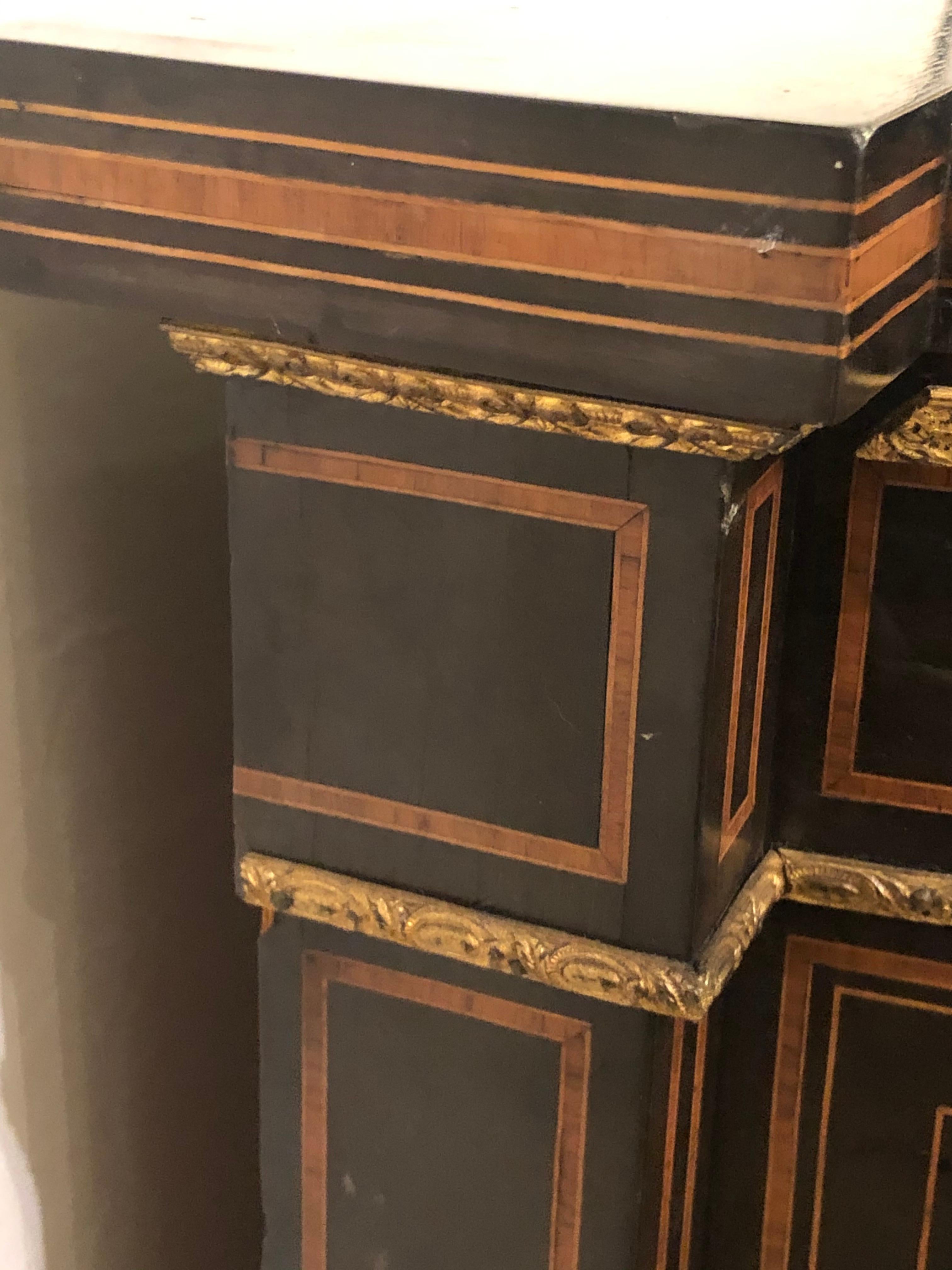 19th Century Ebonized Bronze Mounted Sideboard with Sevres Plaques 8