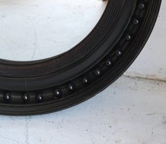 19th Century Ebonized Convex Mirror