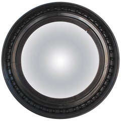 Miroir convexe ébonisé du 19e siècle