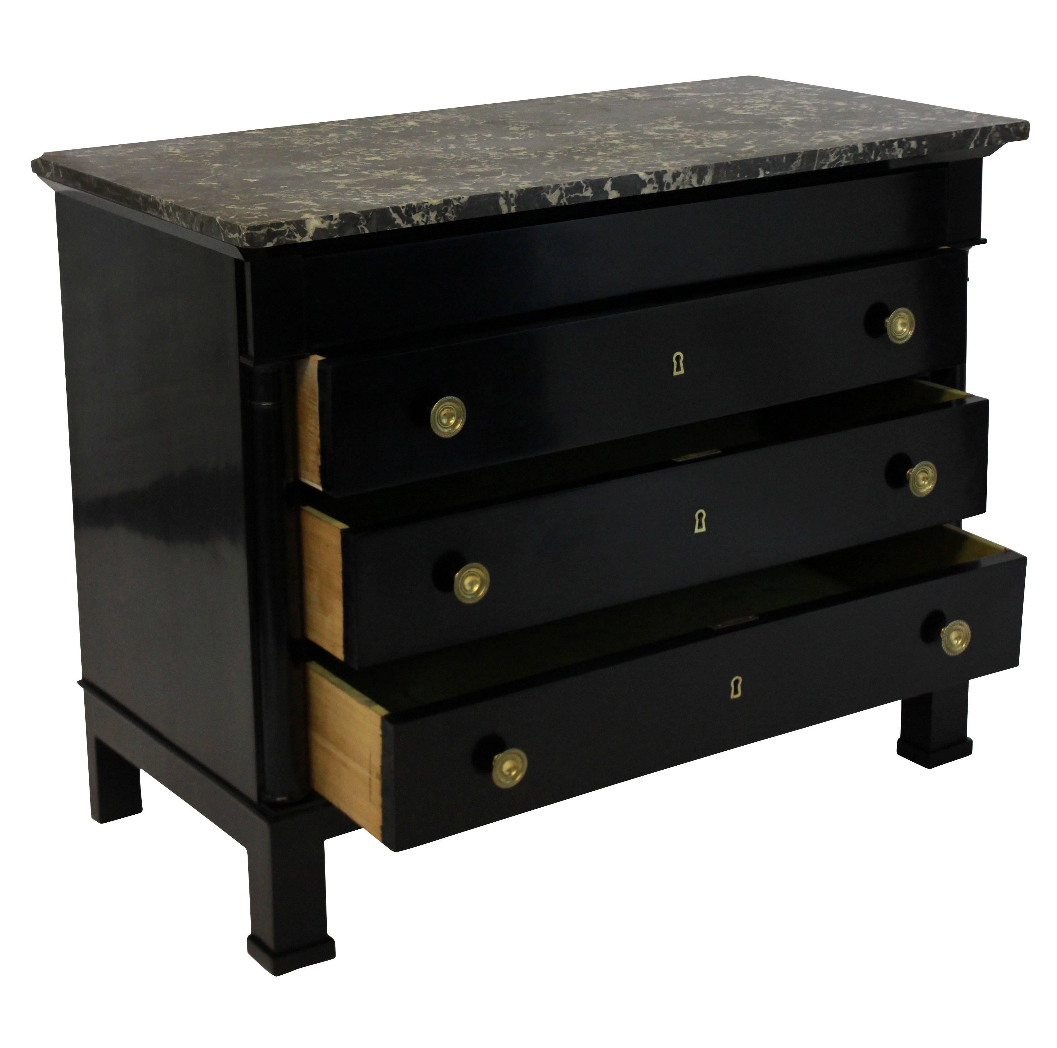 19th Century Ebonized French Commode In Good Condition In London, GB