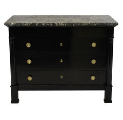 19th Century Ebonized French Commode