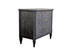 19th Century Ebonized Gustavian Style Commode
