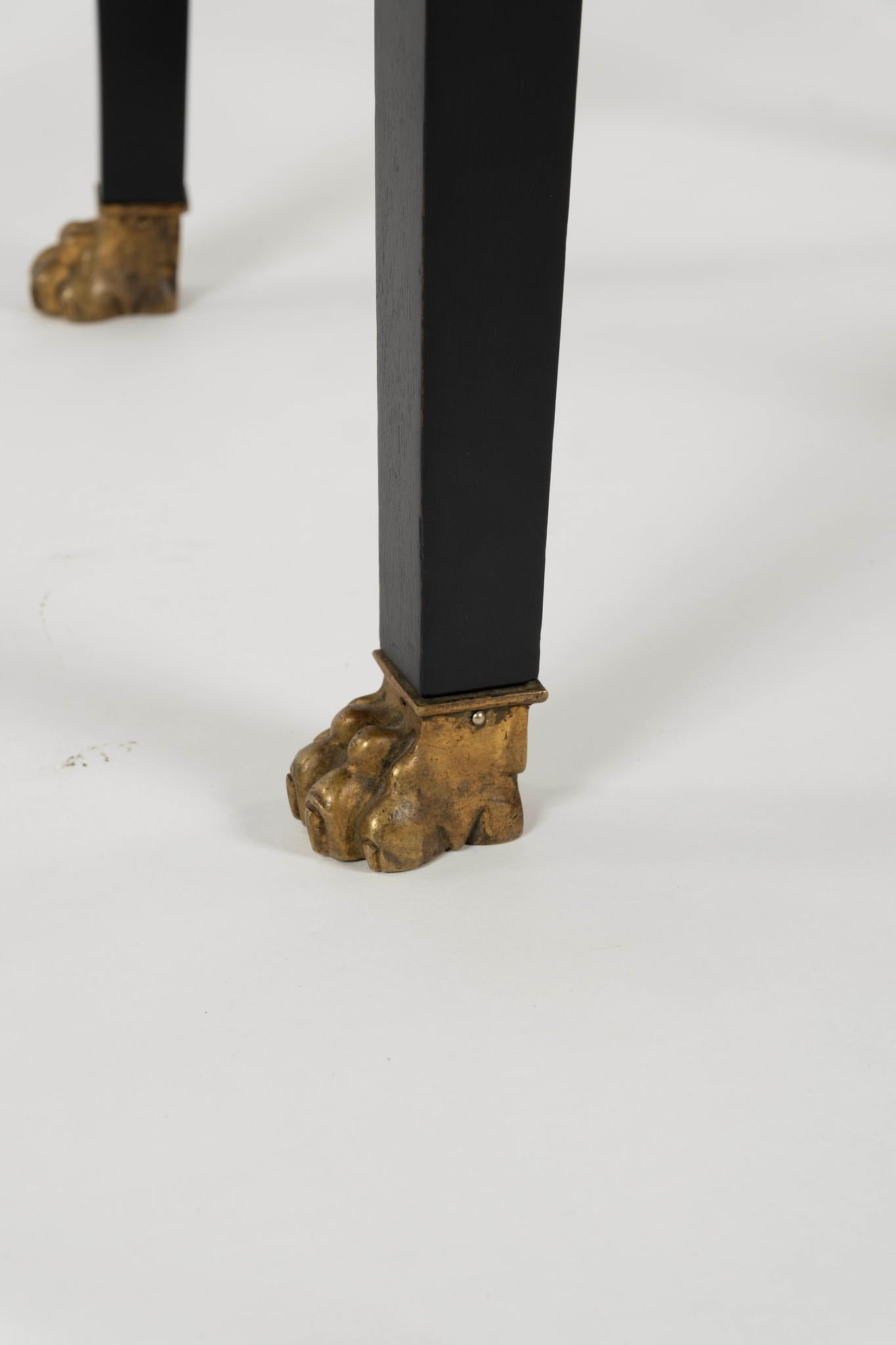 19th Century Ebonized Italian Empire Style Side Chair For Sale 8