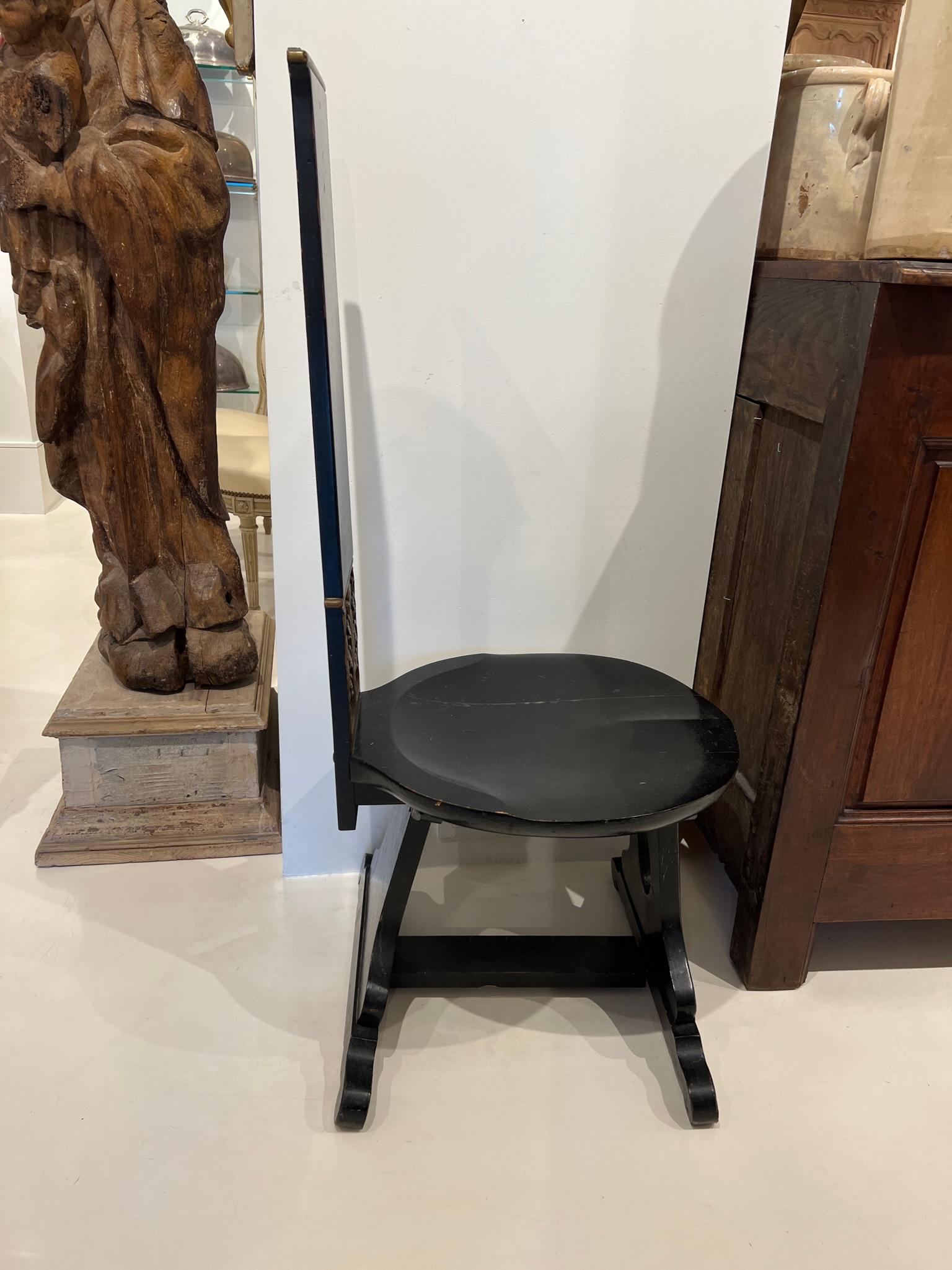 Wood 19th Century Ebonized Netherlands Chair