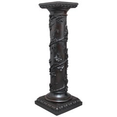 19th Century Ebonized Oak Pedestal