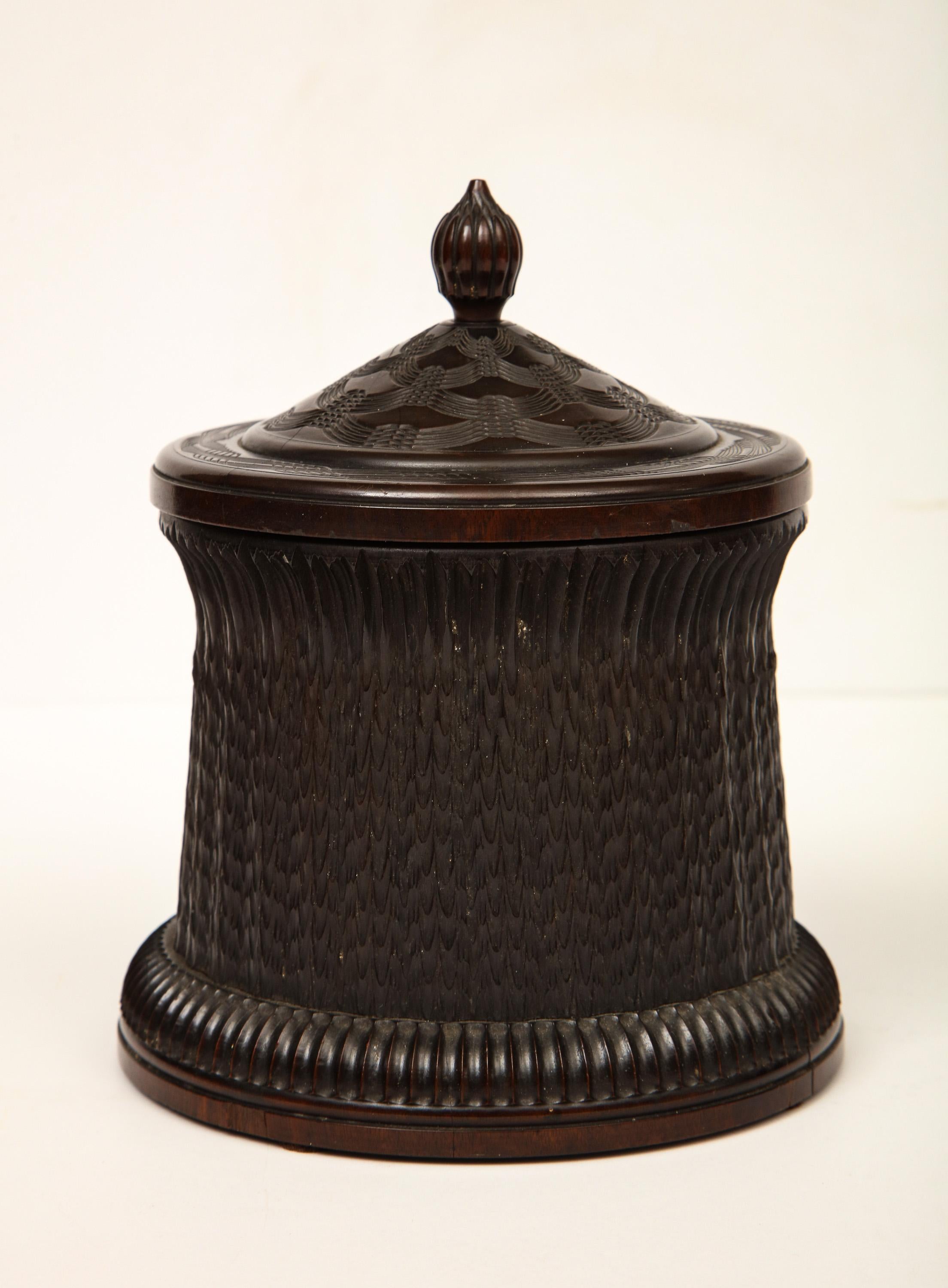 19th Century, Ebony, Anglo-Indian Box In Good Condition For Sale In New York, NY
