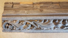 19th Century Ecclesiastical Carved Oak Beam Carved with Oak Leaves & Acorns
