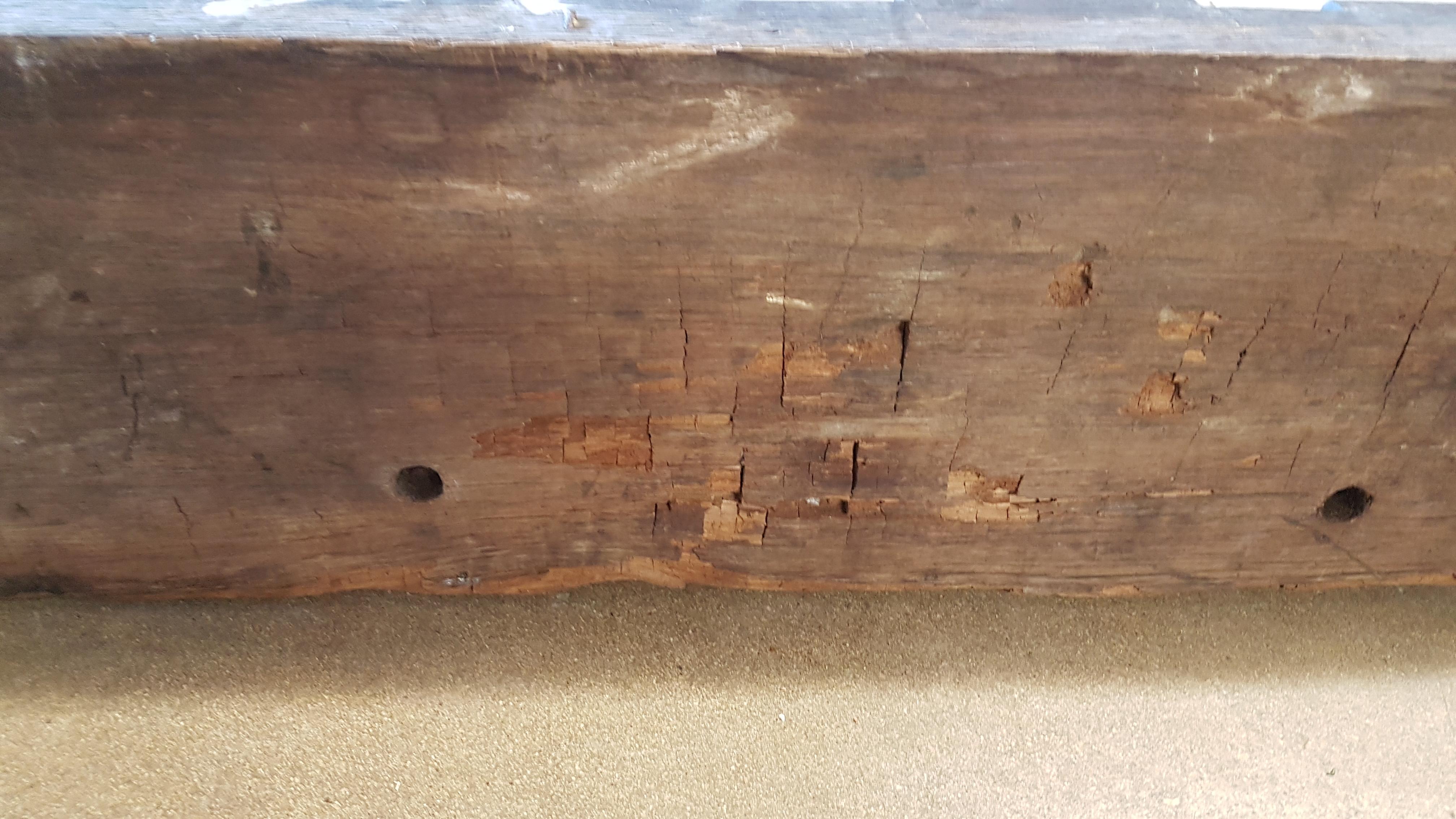 19th Century Ecclesiastical Carved Oak Beam Carved with Pomegranates For Sale 7