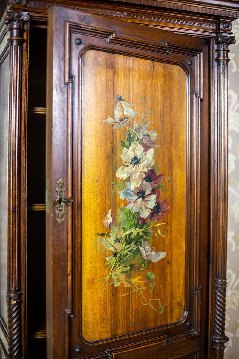 Walnut 19th Century Eclectic Columnar Cabinet