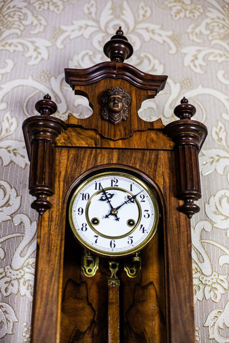 European 19th Century Eclectic Regulator Wall Clock