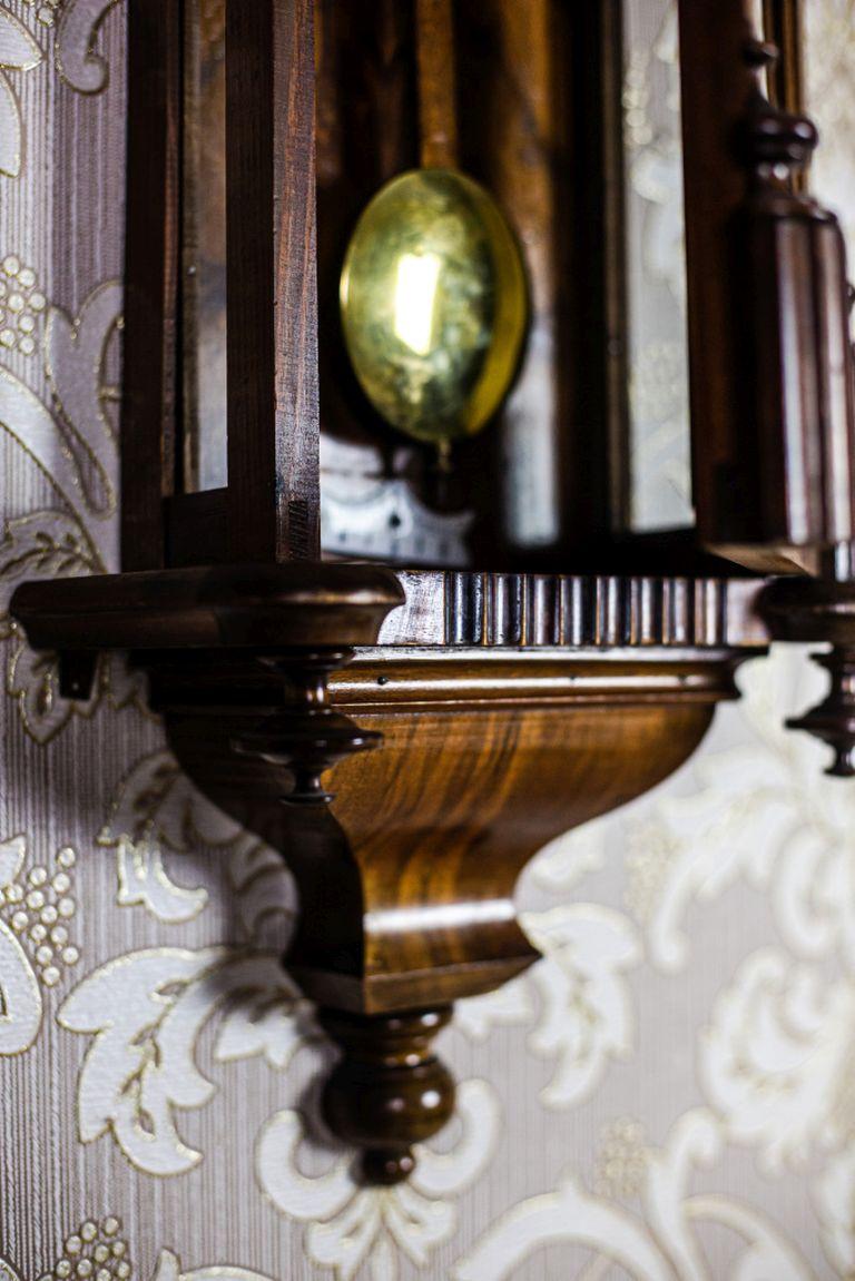 Veneer 19th Century Eclectic Regulator Wall Clock