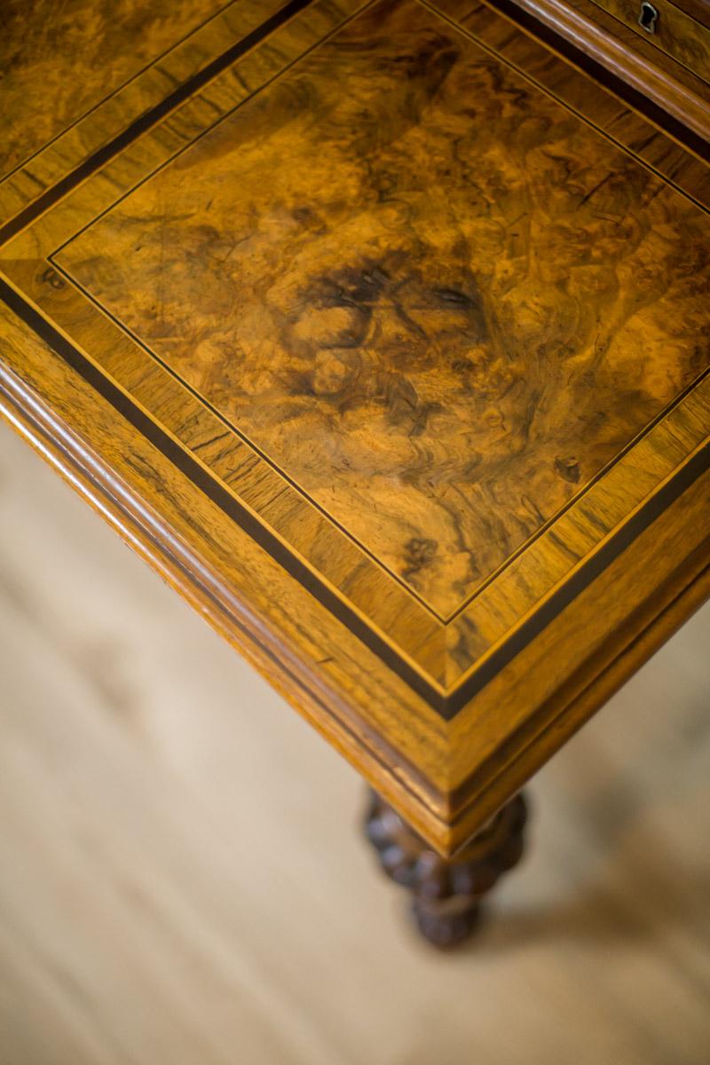 19th Century Eclectic Walnut Ladies Desk 9