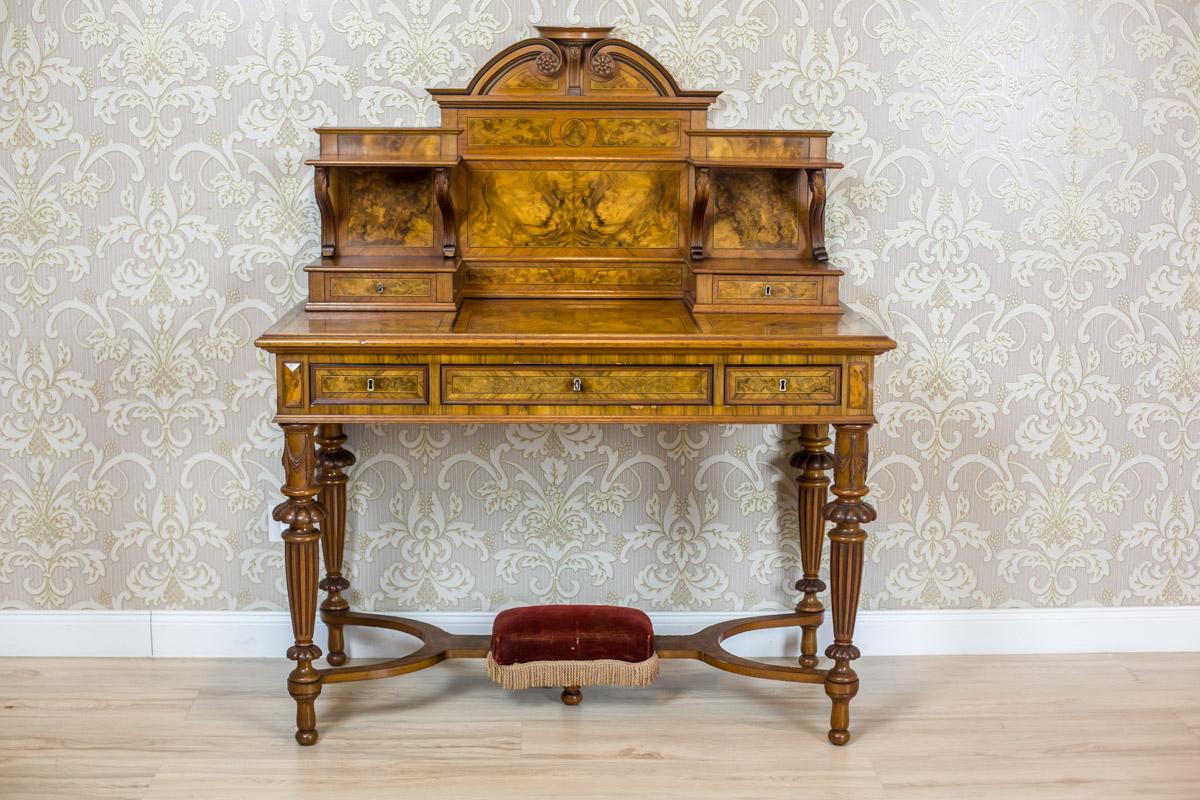 Scandinavian 19th Century Eclectic Walnut Ladies Desk