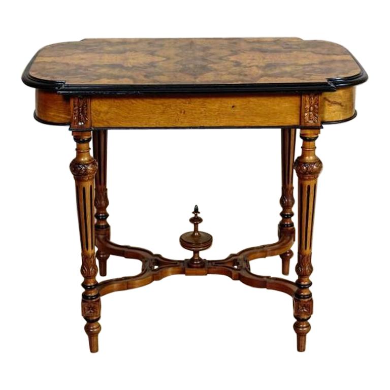 19th Century Eclectic Walnut Small Table