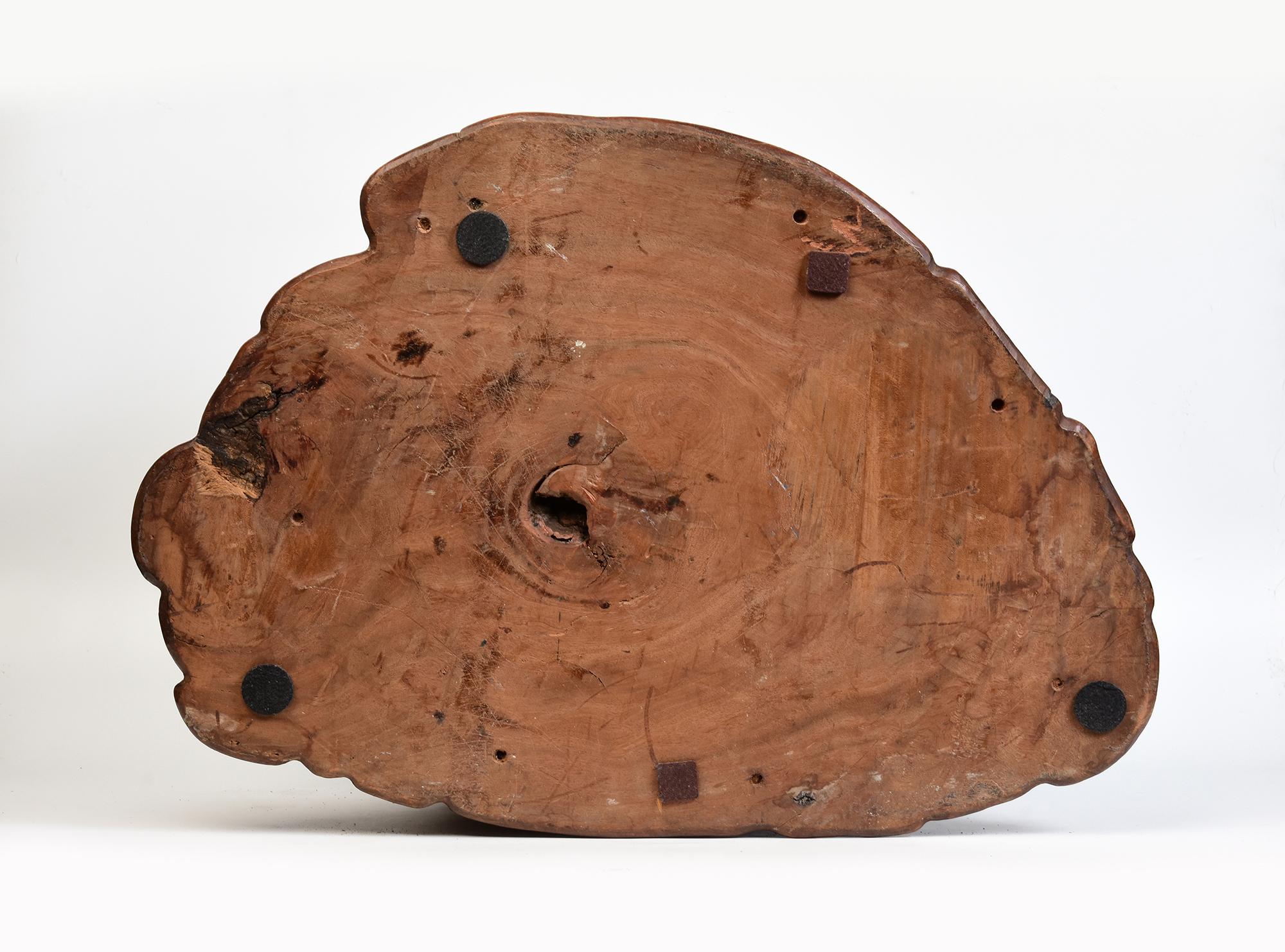 19e siècle, Edo, Vaisseau japonais ancien en bois de ronce 