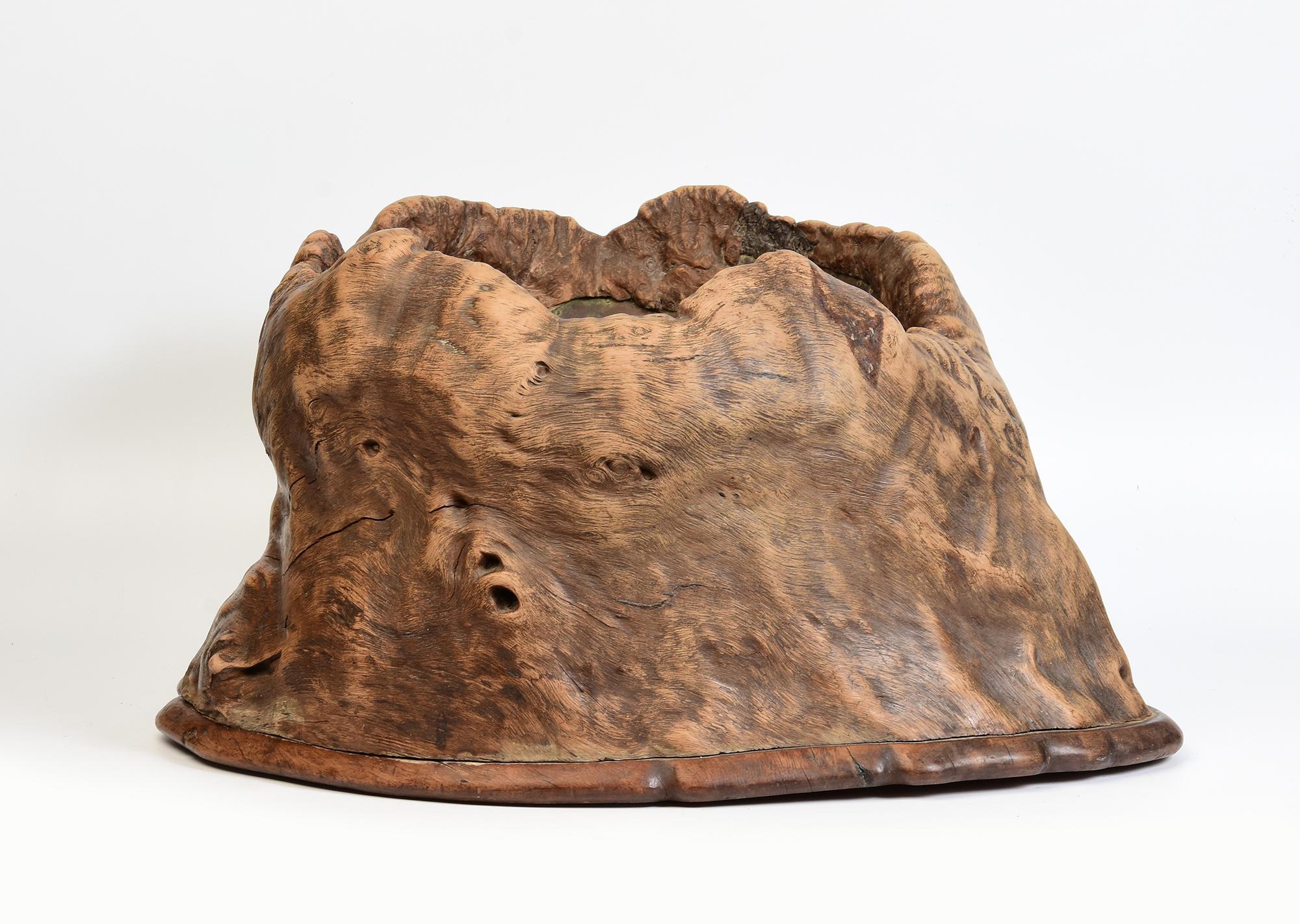 19e siècle, Edo, Vaisseau japonais ancien en bois de ronce 